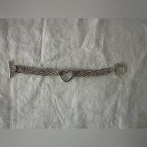 Tiffany & Co. Silver Heart with MultiChain Bracelet